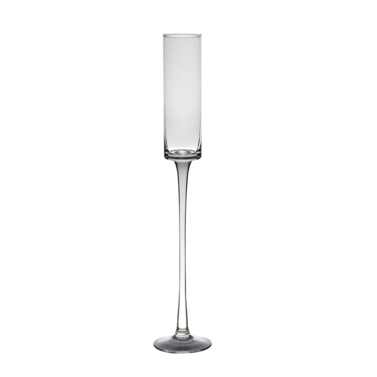 Świecznik szklany cylinder na nóżce 50 cm